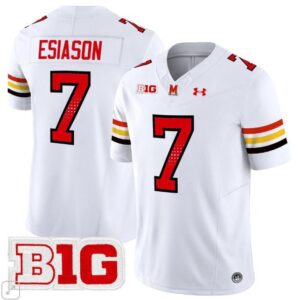 Maryland Terrapins Boomer Esiason  #7 Home Vapor Patch College   White