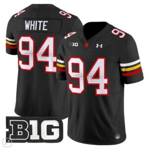Maryland Terrapins Randy White  #94 Home Vapor Patch College   Black