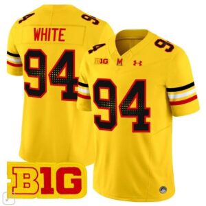 Maryland Terrapins Randy White  #94 Home Vapor Patch College   Gold