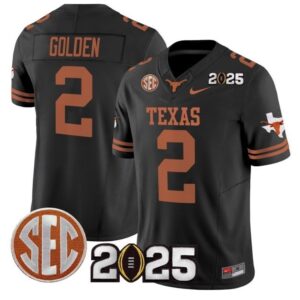 Matthew Golden  #2 Texas Longhorns 2025 CFP Final Patch   Black