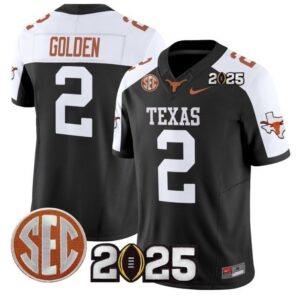 Matthew Golden  #2 Texas Longhorns 2025 CFP Final Patch   Black Alternate