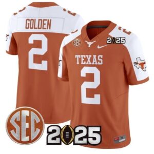 Matthew Golden  #2 Texas Longhorns 2025 CFP Final Patch   Orange Alternate