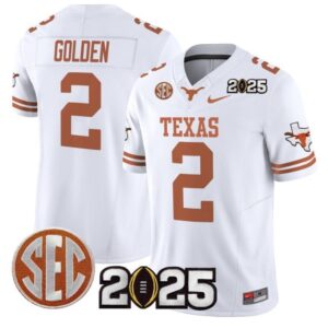 Matthew Golden  #2 Texas Longhorns 2025 CFP Final Patch   White