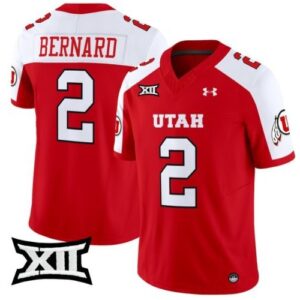 Micah Bernard  #2 Utah Utes Home Vapor Patch College   Red Alternate