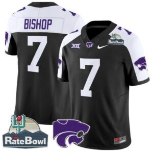 Michael Bishop  #7 Kansas State Wildcats 2025 Rate Bowl   Black Alternate