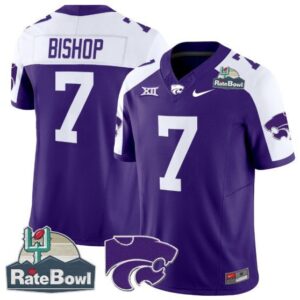 Michael Bishop  #7 Kansas State Wildcats 2025 Rate Bowl   Purple Alternate