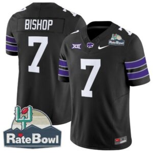 Michael Bishop  #7 Kansas State Wildcats 2025 Rate Bowl Patch   Black