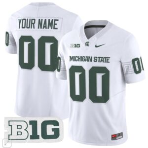 Michigan State Spartans Custom  Home Vapor B1G Patch College   White