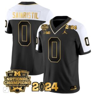 Mike Sainristil  #0 Michigan Wolverines 2024 CFP National Champions Vapor  Black Alter