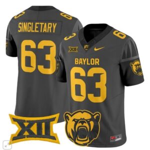 Mike Singletary  #63 Baylor Bears Vapor Patch College   Black