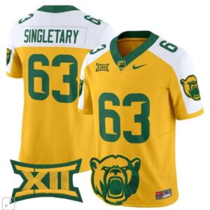 Mike Singletary  #63 Baylor Bears Vapor Patch College   Gold Alternate