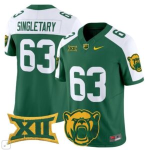 Mike Singletary  #63 Baylor Bears Vapor Patch College   Green Alternate