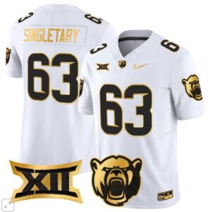 Mike Singletary  #63 Baylor Bears Vapor Patch College   White Gold