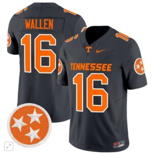 Morgan Wallen  #16 Tennessee Volunteers Home Vapor SEC Patch College   Black