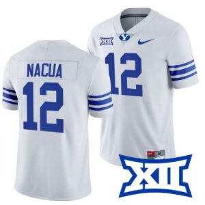 Nacua  #12 BYU Cougars Vapor 12 Patch College   White