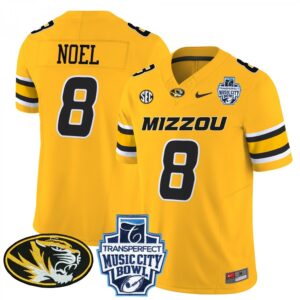 Nate Noel  #8 Missouri Tigers Music City Bowl Vapor Patch   Gold