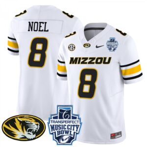 Nate Noel  #8 Missouri Tigers Music City Bowl Vapor Patch   White