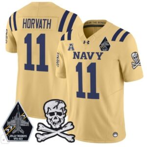 Navy Midshipmen Blake Horvath  #11 Vapor Patch College   Gold