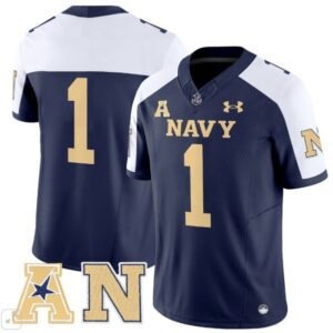 Navy Midshipmen Blank Name  #1 Vapor Patch College   Navy Alternate