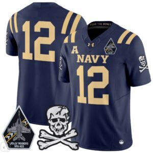Navy Midshipmen Blank Name  #12 Vapor Patch College   Navy