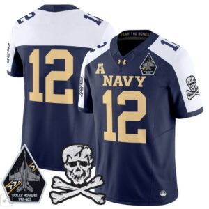 Navy Midshipmen Blank Name  #12 Vapor Patch College   Navy Alternate