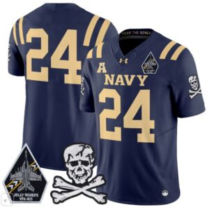 Navy Midshipmen Blank Name  #24 Vapor Patch College   Navy