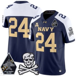 Navy Midshipmen Blank Name  #24 Vapor Patch College   Navy Alternate