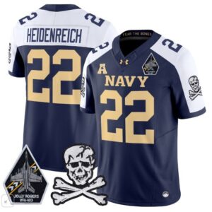 Navy Midshipmen Eli Heidenreich  #22 Vapor Patch College   Navy Alternate