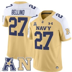 Navy Midshipmen Joe Bellino  #27 Vapor Patch College   Gold Alternate