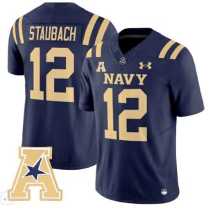 Navy Midshipmen Roger Staubach  #12 Vapor Patch College   Navy