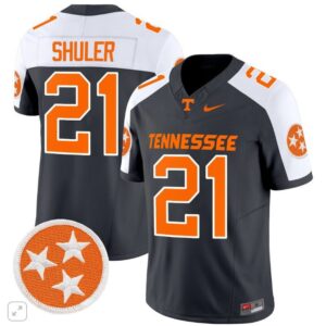 Navy Shuler  #21 Tennessee Volunteers Vapor SEC Patch   Black Alternate