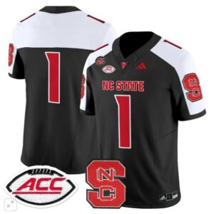 NC State Wolfpack Blank Name  #1 Home ACC Patch   Black Alternate
