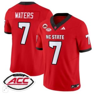 NC State Wolfpack Jordan Waters  #7 Home ACC Patch   Red
