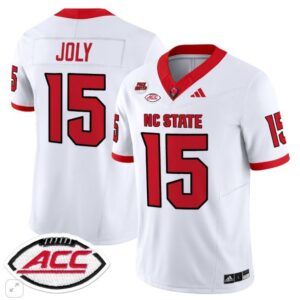 NC State Wolfpack Justin Joly  #15 Home ACC Patch   White