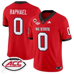NC State Wolfpack Kendrick Raphael  #0 Home ACC Patch   Red