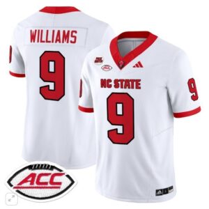 NC State Wolfpack Mario Williams  #9 Home ACC Patch   White