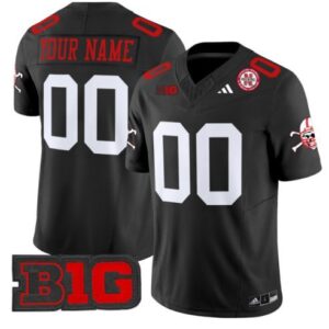 Nebraska Cornhuskers Custom  Home Vapor B1G Patch College   Black