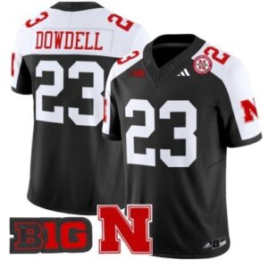 Nebraska Cornhuskers Dante Dowdell  #23 Vapor B1G Patch   Black Alternate