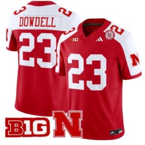 Nebraska Cornhuskers Dante Dowdell  #23 Vapor B1G Patch   Red Alternate