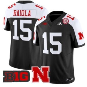 Nebraska Cornhuskers Dylan Raiola  #15 Home Vapor B1G Patch   Black Alternate