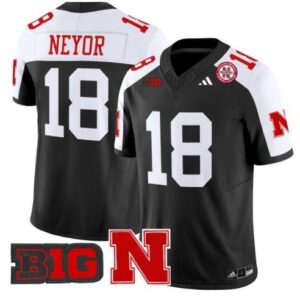 Nebraska Cornhuskers Isaiah Neyor  #18 Home Vapor B1G Patch   Black Alternate