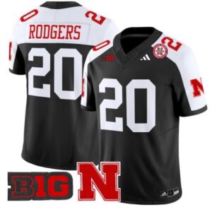 Nebraska Cornhuskers Johnny Rodgers  #20 Vapor B1G Patch   Black Alternate