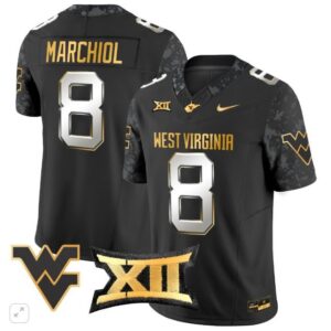 Nicco Marchiol  #8 West Virginia Mountaineers Vapor Patch   Black Limited