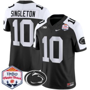 Nicholas Singleton  #10 Penn State Nittany Lions Fiesta Bowl Patch   Black Alt