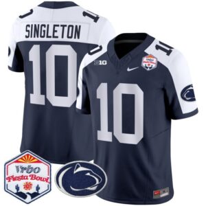 Nicholas Singleton  #10 Penn State Nittany Lions Fiesta Bowl Patch   Navy Alt