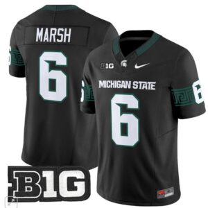 Nick Marsh  #6 Michigan State Spartans Vapor B1G Patch College   Black