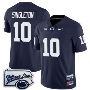 Nick Singleton  #10 Penn State Nittany Lions Pennsylvania Map   Navy