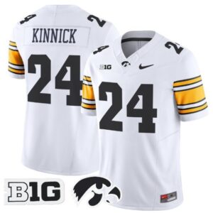 Nile Kinnick  #24 Iowa Hawkeyes Home Vapor B1G Patch   White