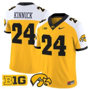 Nile Kinnick  #24 Iowa Hawkeyes Vapor B1G Patch   Gold Alternate