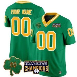 Notre Dame Fighting Irish Custom  2025 Allstate Sugar Bowl Champions  Green